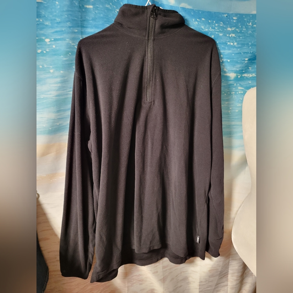 Woolrich Mens Black Fleece Pullover Quarter Zip Size XXL
